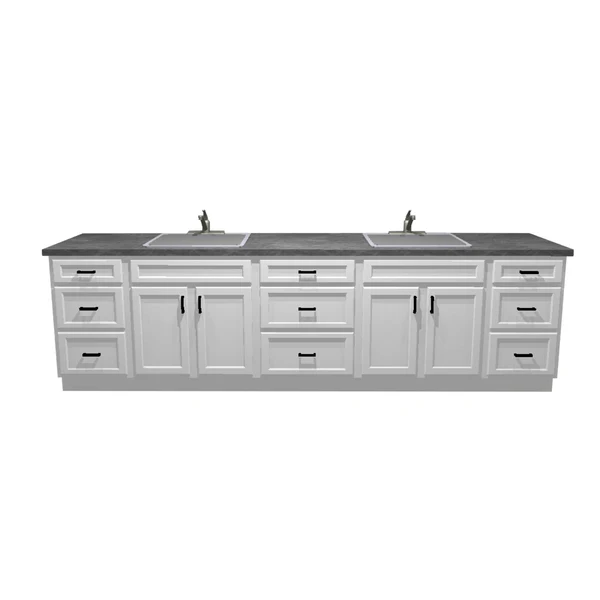 72D - 114inch Crown Modern Style Large Size Vanity Cabinet Only 72D - 114inch Crown Modern Style Large Size Vanity Cabinet Only