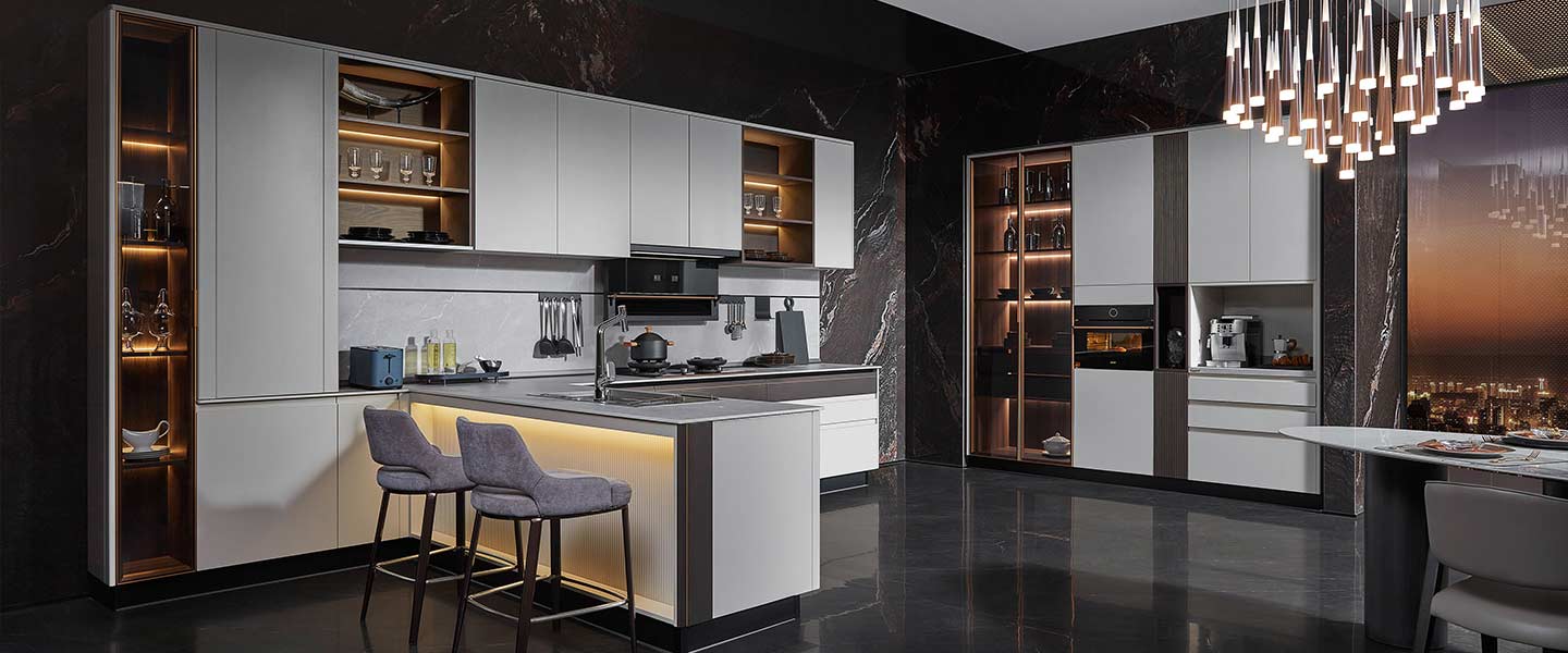 Custom L-shaped Modern Kitchen Cupboard – ANNE Custom L-shaped Modern Kitchen Cupboard – ANNE