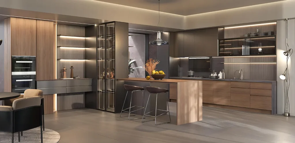 Florenz Series Modern Minimalist Seamless Cabinet Door Kitchen Design – PLCC24008 Florenz Series Modern Minimalist Seamless Cabinet Door Kitchen Design – PLCC24008
