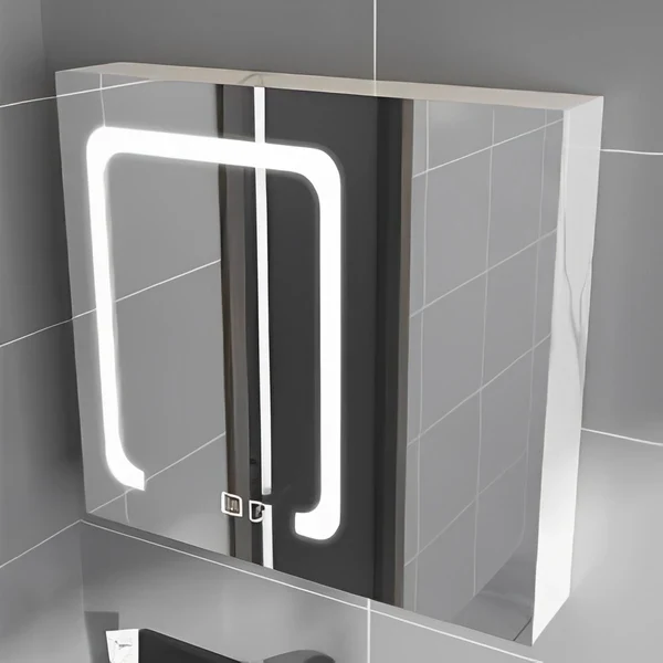 30inch-36inch-40inch Double Door Cabinet Stainless Steel Mirror with LED Light MSL303