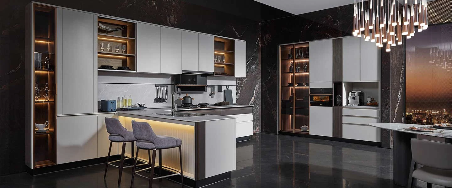 Custom L-shaped Modern Kitchen