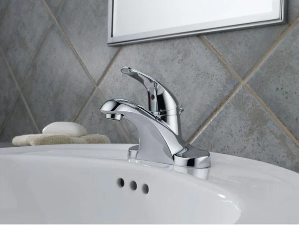 Delta Foundations 4 in. Centerset Single Handle Bathroom Faucet in Polished Chrome B510LF-PPU-PRO