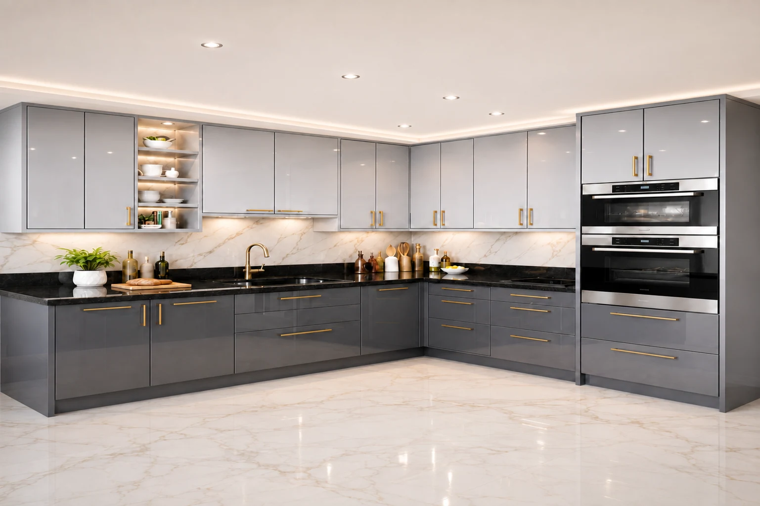 Two-Tone Grey Kitchen