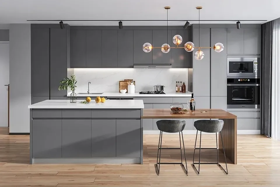 Grey Lacquer Kitchen